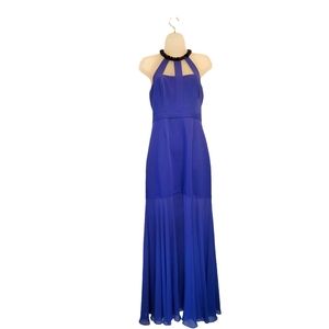BCBGMaxazria Blue Formal Maxi Dress Size 6